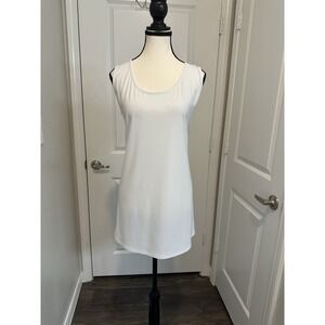 Clara Sun Woo Signature Tunic-Length Tank Top White‎ Sleeveless L USA
